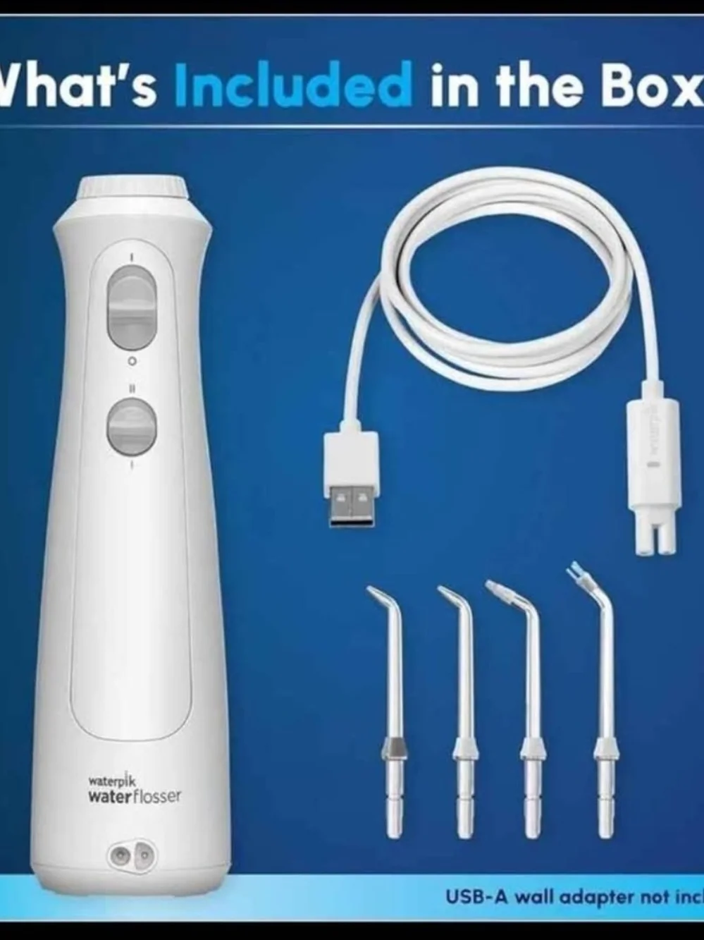 Waterpik Cordless Pearl Water Flosser Rechargeable Oral Irrigator 4 Tips ADA A3